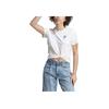 adidas Solid Color Round Neck Pullover Sports Style Short Sleeve T-Shirt Women Tops White IB4875