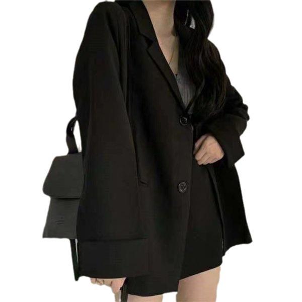Trendy Women's Korean Style Blazer - Loose Fit, Elegant Small Suit for Students