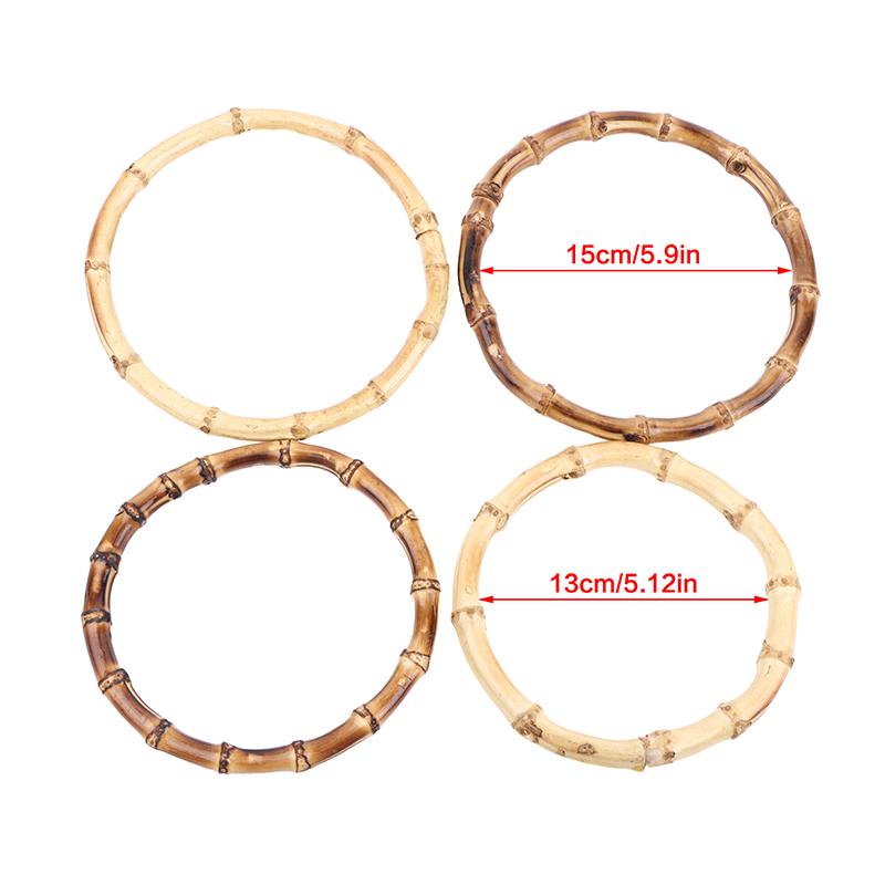 Gift Box Handle Round Bamboo Purse Handles Diy Bamboo Detachable Bamboo Bag Handles Handbag Band Handle