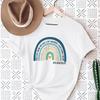 Womens Teach Love Rainbow Mama Graphic TShirt Harajuku Style Aesthetic Rainbow Print Modal Dress Casual Top for Women Cartoon