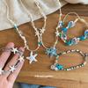 Bracciale collana con conchiglia e stella marina da spiaggia set di gioielli di lusso di nicchia piccolo e fresco design personalizzato gioielli