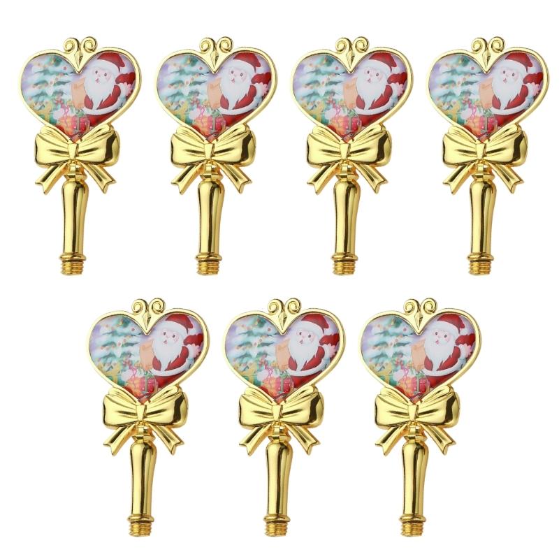 7Pcs Christmas Themed Stamp Handle, Metal Seal Stamp Handle for Sealing Stamp, Letter, Envelope Invitation Embellishment