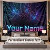 Abstract Geometric (167) Theme Custom Tapestry Personalized Custom Name Text Wall Hanging Tapestry Home Decor Background Cloth