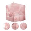 Luxus-Prinzessinnen-Moskitonetz - 3-seitig offener Betthimmelvorhang (Rosa, klein) - Kann als Betthimmel verwendet werden (120x200x200mm)