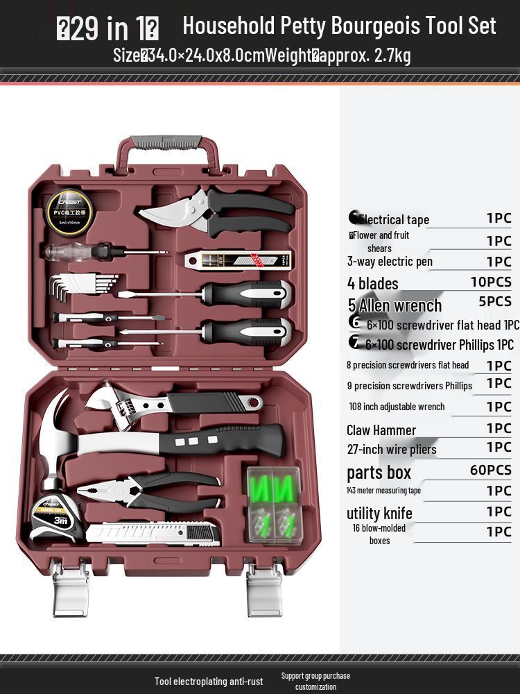 Complete Household Tool Set: Wrenches, Screwdrivers, Pliers, and More