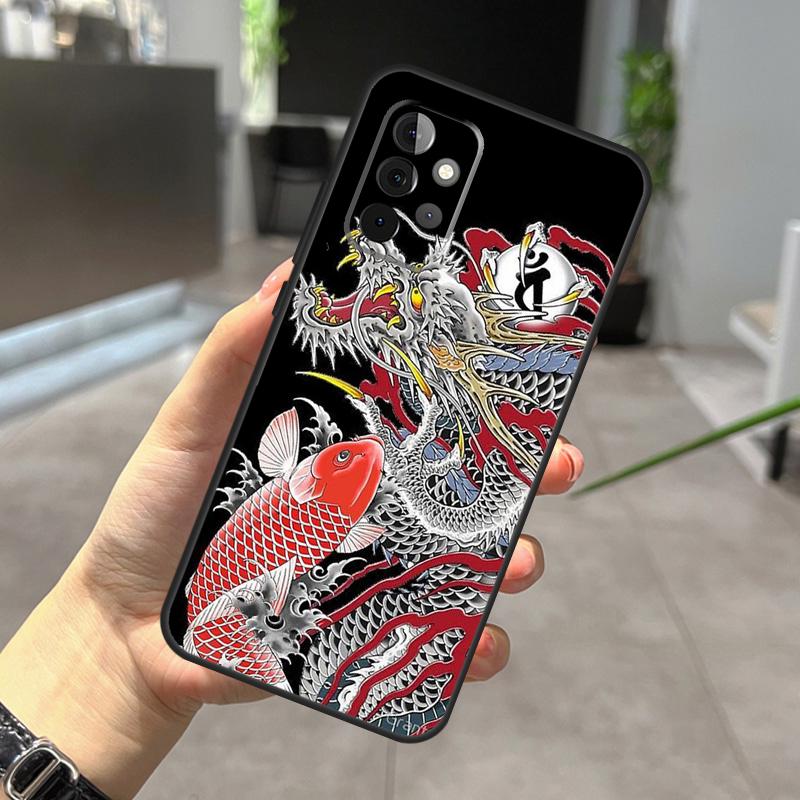 Yakuza Dragon Tattoo Case For Samsung Galaxy A53 A33 A13 A14 A34 A54 A31 A51 A71 A12 A22 A32 A42 A52 A52S Coque