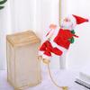 Kletternder Weihnachtsmann mit Musik Animierter Elektrischer Kletternder Weihnachtsmann am Seil Neuheit Weihnachtsbaumschmuck für Feiertags-Kamin-Heimdekoration