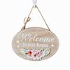 Handmade Home Decoration Double-sided Door Plate Garden Plaque Door Hanging Ornaments Layout Props