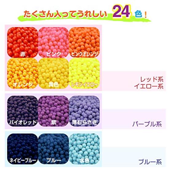 Miracle Beads Refill Case Approximately Round Beads That Connect When Water Is 24 Types of Includes Luminous and Clear Mix Approximately 125 Beads Per