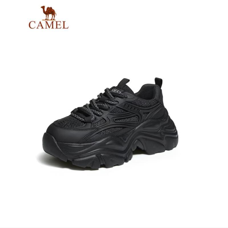 Camel Women's Mesh Platform Dad Sneakers