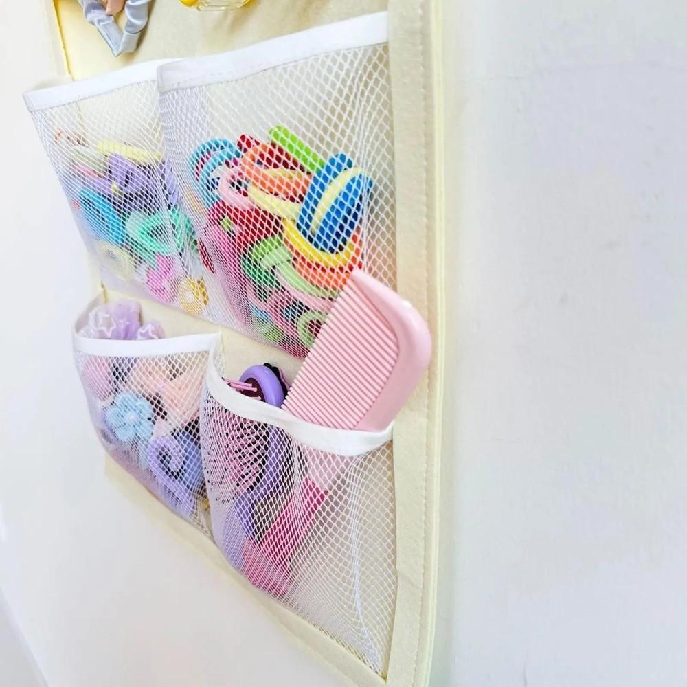 Multifunctional Hairpin Display Rack Large Capacity Space Saving Hair Clip Storage Bag Wall-mounted Rainbow Design