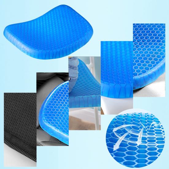 Yousheng Gel Seat Cushion for Long Sitting Honeycomb Design Breathable Seat Cushion Chair Cushion for Hip Pain Relief Home Office Car Use