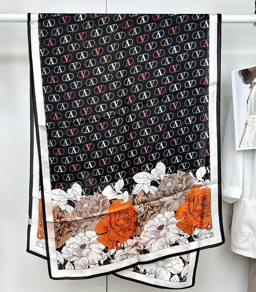 Van Gogh oil painting apricot flower satin silk silk scarf long mulberry silk scarf spring and autumn shawl dual-purpose gift mother
