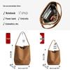 Guangzhou Women's High-End Frosted Leather Bucket Bag - Versatile, Solid Color, Large Capacity Handbag for Commutes