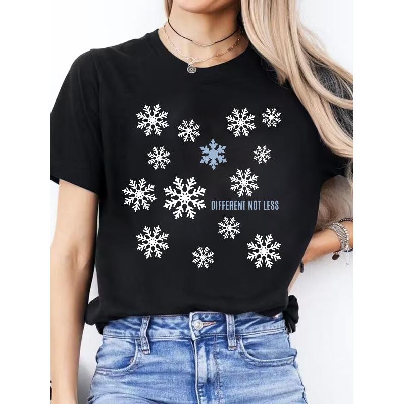

Spanish Alphabet Print Spring And Summer Casual T-Shirt Round Neck Short-Sleeved Sports T-Shirt Women S Top 4XL чорний