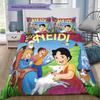 Set Copripiumino Heidi Ragazza delle Alpi Stampa Set Biancheria da Letto per Bambini 3 Pezzi con Federe Microfibra Morbida Decorazione per la Casa Regalo