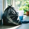 Große Schwarze Plastiktüten für Küche, Hotel und Gebrauch - Müllbeutel mit offener Oberseite