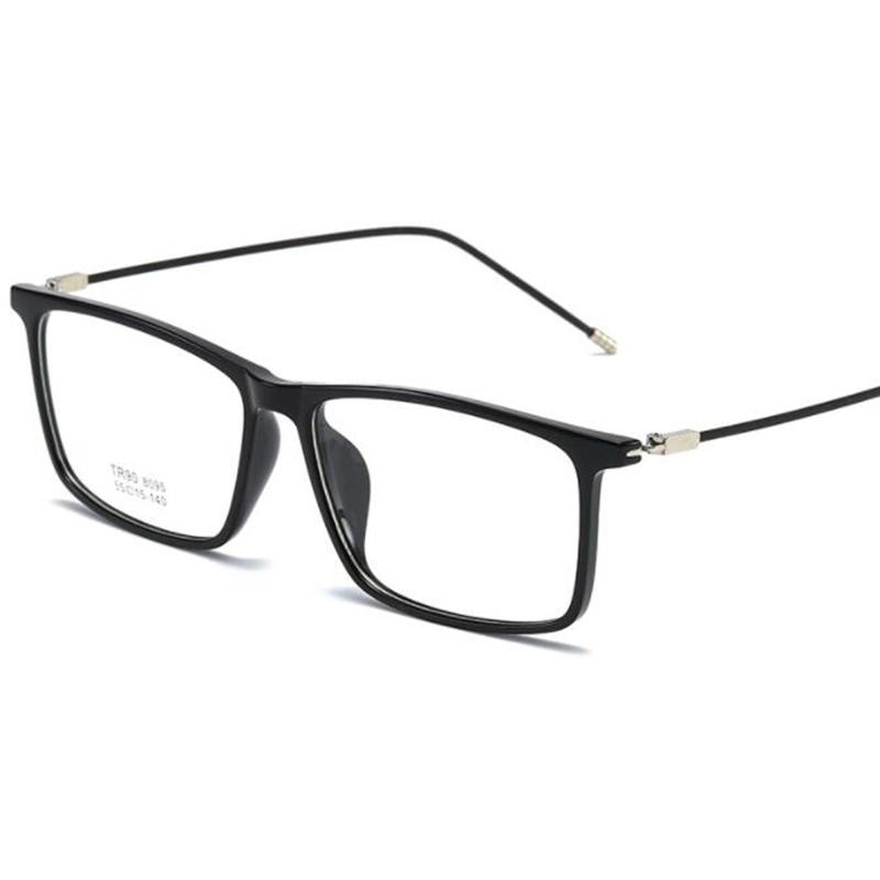 Finished Myopia Glasses TR90 Frames Ultra Light Square Eyewear Prescription Diopters -1.5 To -6.0 For Women Men