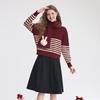 Betu Women's High-Waist Corduroy A-Line Skirt