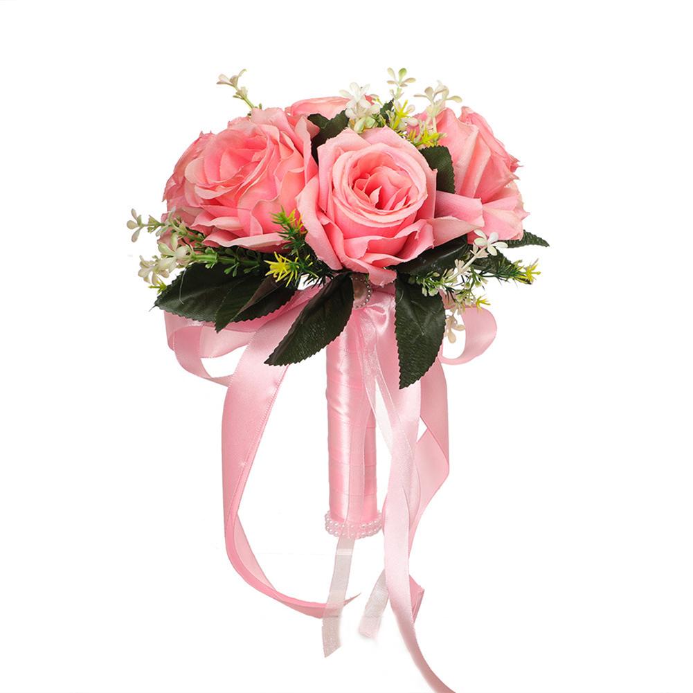 Wedding Bouquet Bride Bridal Bouquets Bridesmaid Bouquet  Flowers Artificial Rose Bridal Holding Flowers