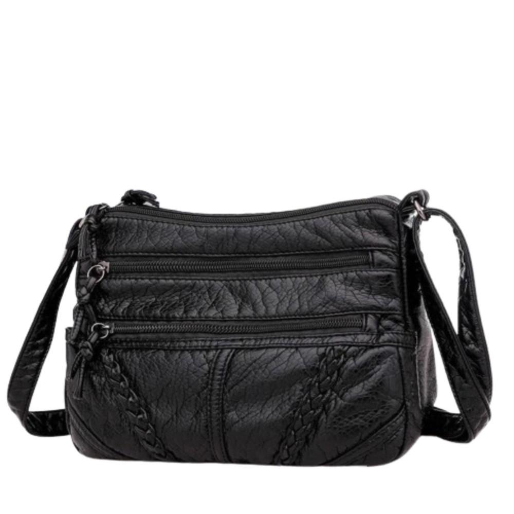 

Large-capacity Female Crossbody Bag Multi-Layer Messenger Bag Pouch Lady Handbag for Girls чёрный