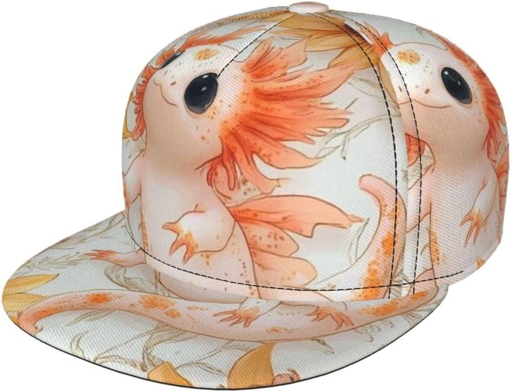 Romantic Pink Heart Patterned Snapback Cap Baseball Cap Men Women Cats Adjustable 3D Printed Snapback Flat Bill Hip Hop Hat