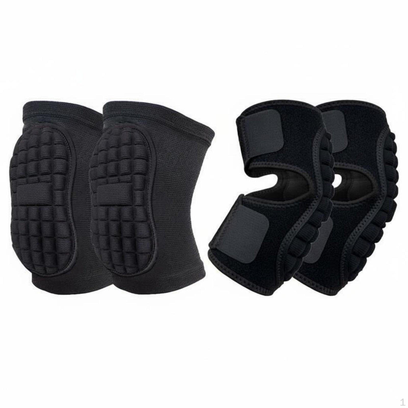 Knee and Elbow Pads Set Wear Resistant Padded Sleeve for Dancers
