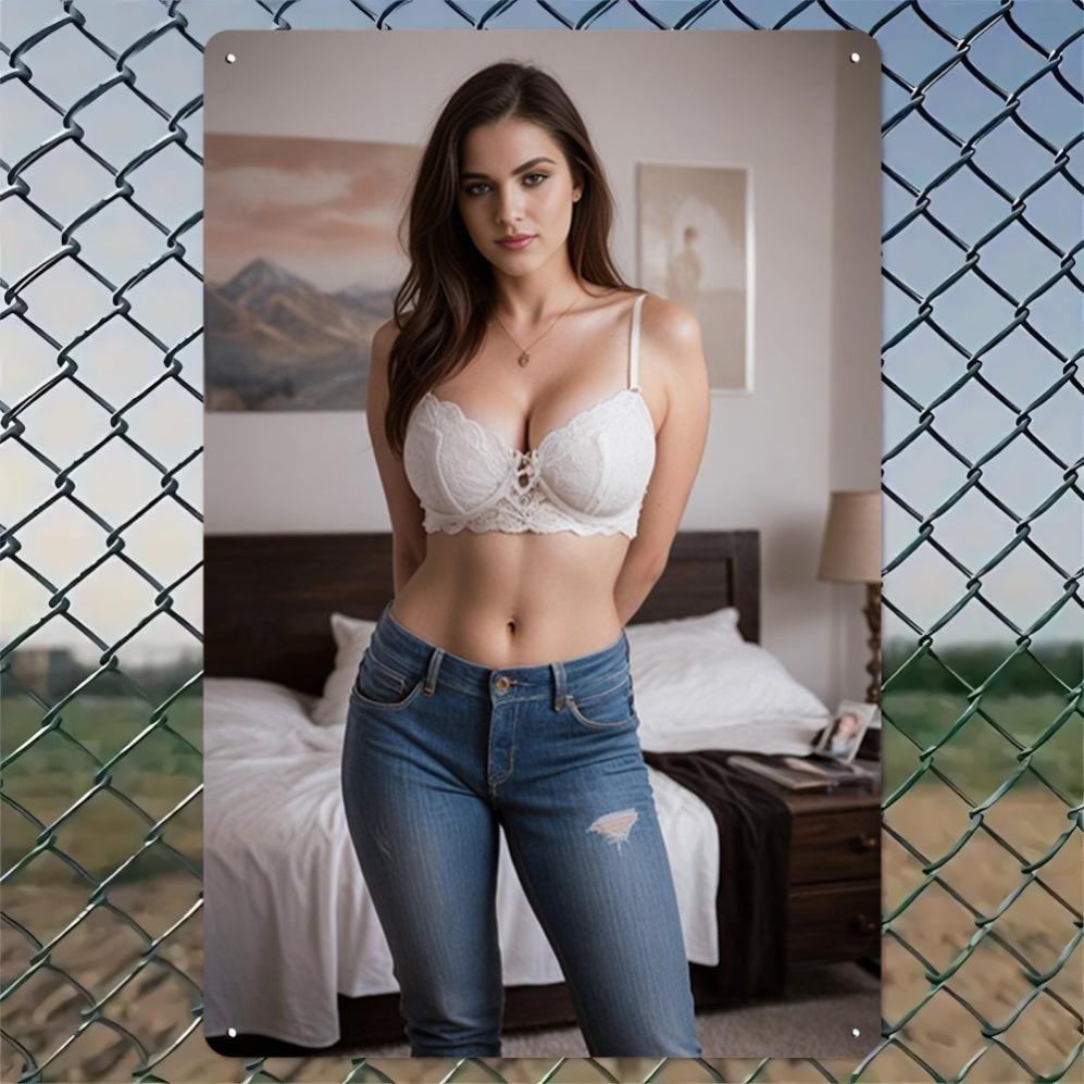 

Bohemian 2D Flat Iron Wall Decor Waterproof Retro Art 8x12 Inch Handmade Panel for Home Garden Cafe Gift 20x30cm