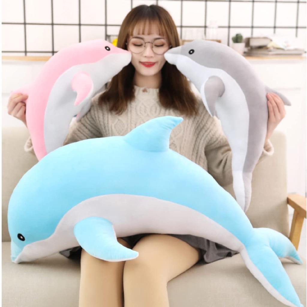 Stylish Soda Dolphin Plush Body Pillow, Iru-kun (70cm)