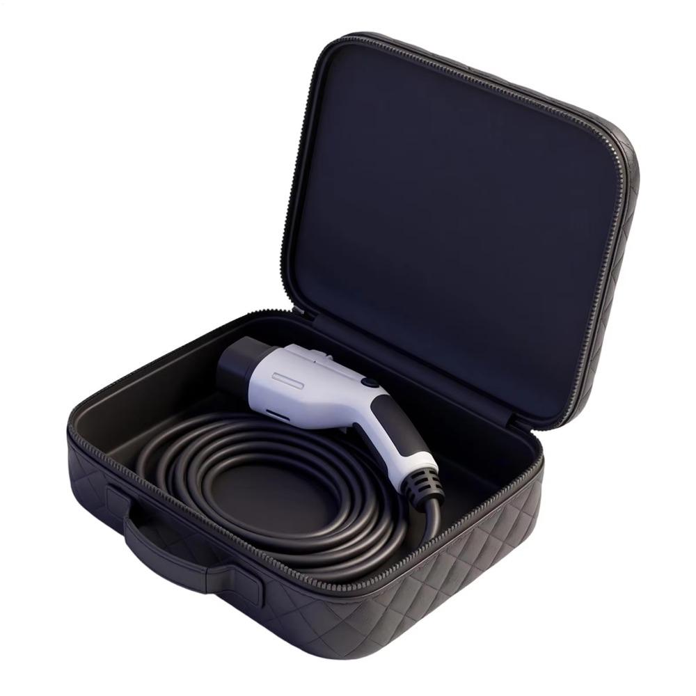 Shockproof Car Charger Plugs Storage Carry Bag Round/Square Car Trunk Organizer Accessories