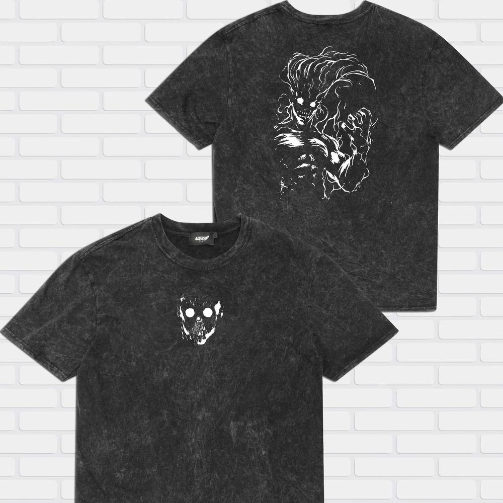 HxH Adult Gon Freecss Berserk Transformation Heavyweight Acid Wash Anime TShirt L