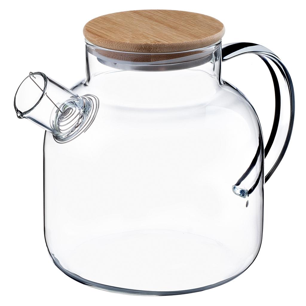 KADAX Dzbanek Szklany 1,5L Z Pokrywą Spiralą Do Herbaty Wody Kompot Zaparzacz