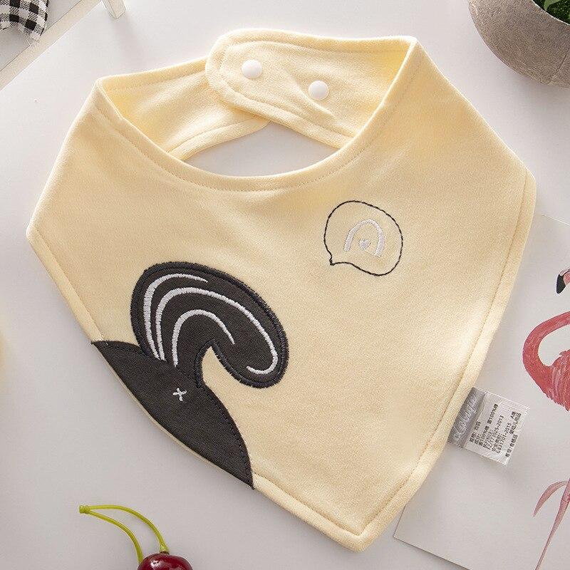 Baby Bibs Triangle Double Cotton Bibs Cartoon Print Saliva Towel Baby Boys Girls Feeding Apron Cotton Bandana Bibs Burp Cloths