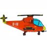 Red Helicopter Foil Balloon 21", 1 Pc.