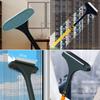 2Pcs Screen Cleaning Brush with Extended Handle 2-in-1 Brush Scraper Design Outdoor Window Screen Cleaner