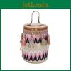 Ethnic Style Cylinder Handbag With Zipper Closure For Womens Fashion