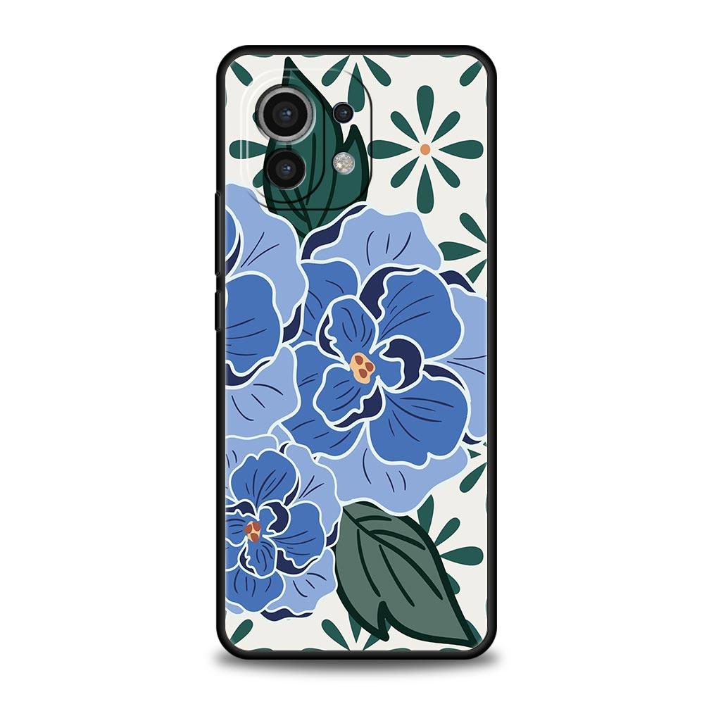Phone Case For Xiaomi Mi 15 14 14T 13T 12T Pro 12 13 11 Lite 5G 11T X6 X5 Pro Soft TPU Cover Abstract Flower Market