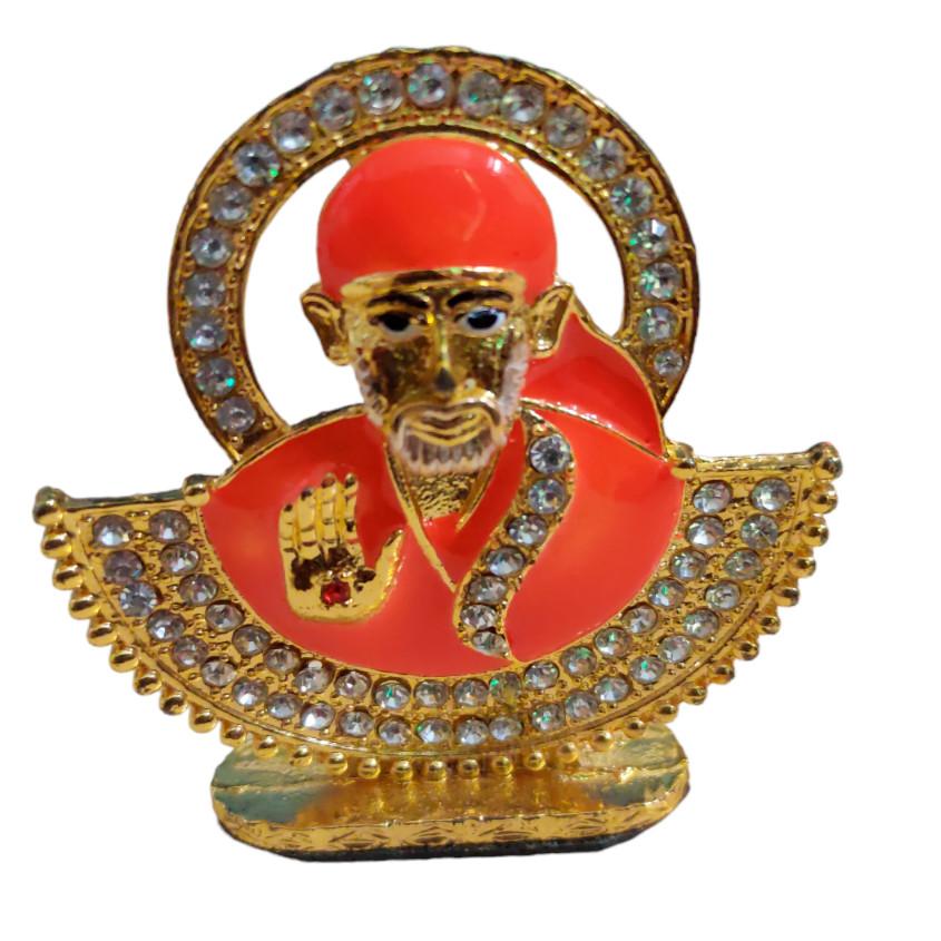 @ SAI Baba Metal Statue Orange Golden Color Zr618-60%Off