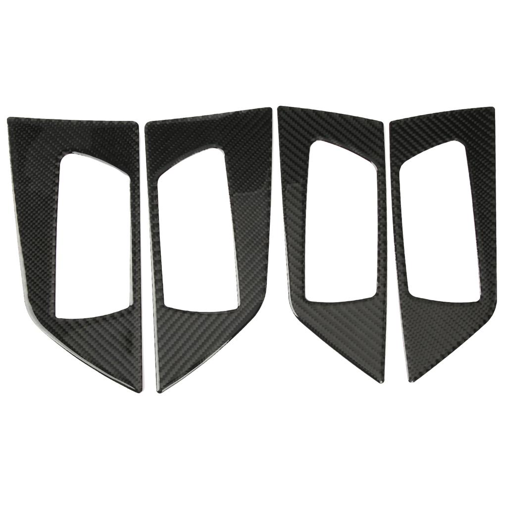 4pcs Car Carbon Fiber Inner Door Handle Bowl Trim Cover Stickers for RAV4 2015?2019 (Soft)