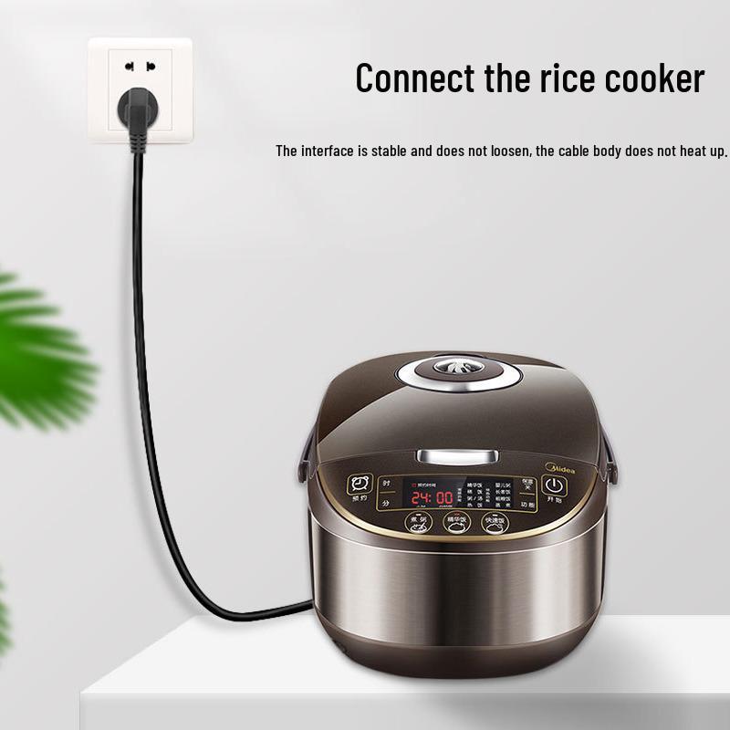 Available: C5 Connector Power Cord, 1.5m & 1.8m, 1 sq mm, Compatible with Rice Cooker, Three-Pin Plug, Three-Core AC Cord.