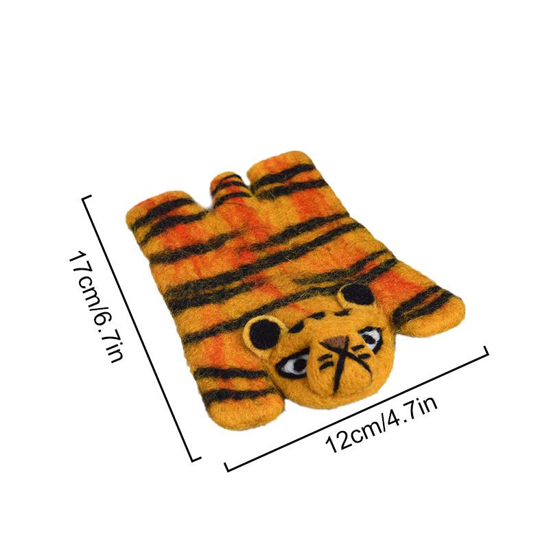 1 ks Podložka pod sklenici Ručně vyrobená Zvířecí prostírání Dekorace na kuchyňský stůl Podložka pod hrnek na kávu Roztomilá Vlněná plsť Vánoční dárek Dekorace na stůl