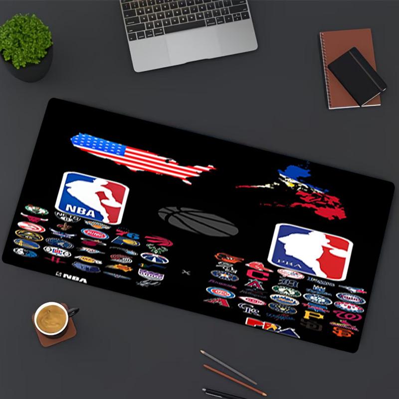 NBA Print Mouse Pad, for Keyboard Pad Laptop PC Mat for Office Home Use, Desk Decor, Perfect Birthday Gift for Gamers