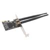 Mini PCI‑E to PCI‑E Card Adapter with 2 Antennas for Half Size PCI Express Wireless Card