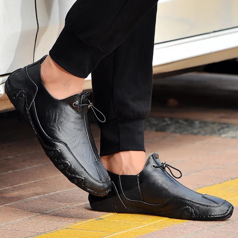 Size 38-47 Men Sneakers Leisure Comfortable Walking Genuine Leather Shoes Sports Outdoor Footwear Loafers Male Trainers 2025