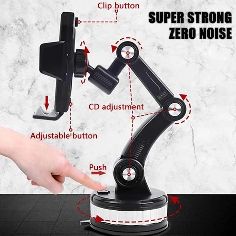 Universal Sucker Car Phone Holder 360° Adjustable Windshield Car Dashboard Mobile Cell Support Bracket For 4.0-6.5 Inch Smartpho