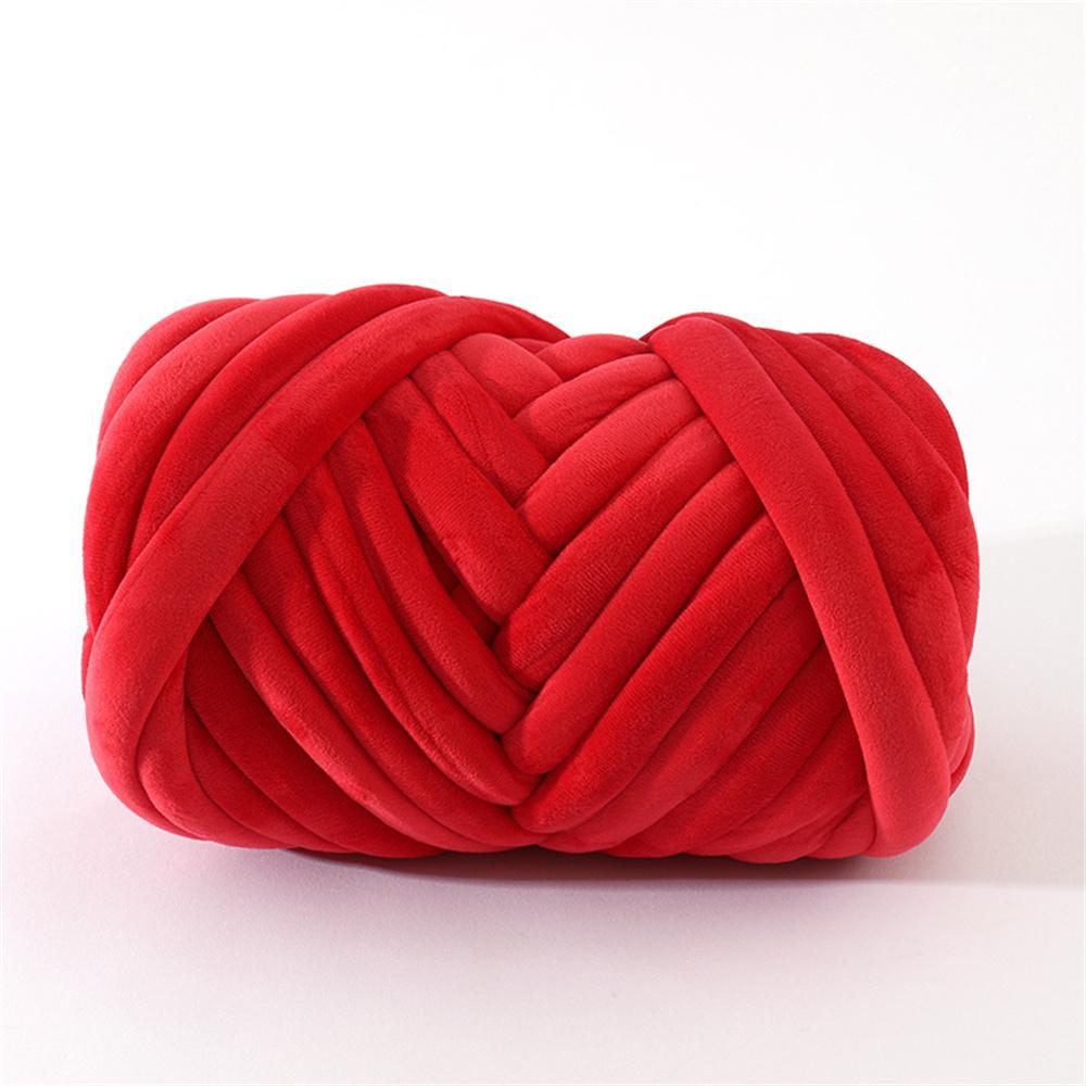 

Diy Blanket Yarn Velvet Core Cored Cotton Wool Arm Knitting Yarn Colorful Tube Yarn For Scarves Bedsides Mats Bags красный