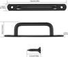 2 Black Aluminum Alloy Handles 160mm/6.29 Inches Suitable for Sliding Doors Barn Doors Cabinets Wardrobes Drawers Storage Sheds