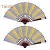 2 Pcs LED Lighted Dance Fans Foldable Handheld Rave Fans Light-up Folding Fans for Stage Performance Birthday Party Wedding