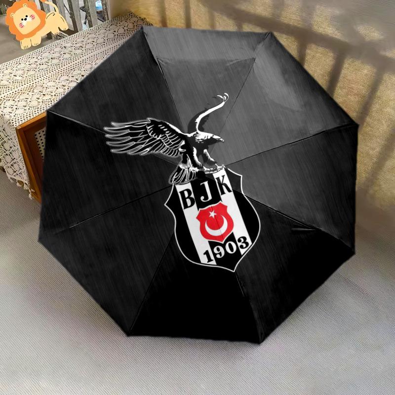 BJKpattern, automatic folding umbrella, portable and foldable design, 8 ribs, a Christmas or birthday gift.