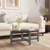  Coffee Table, Grey, 87x48x35 Cm, Solid Pine Wood